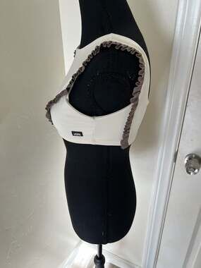 Tiger Friday Midnight Garden Ruffle Crop Top Adult Medium